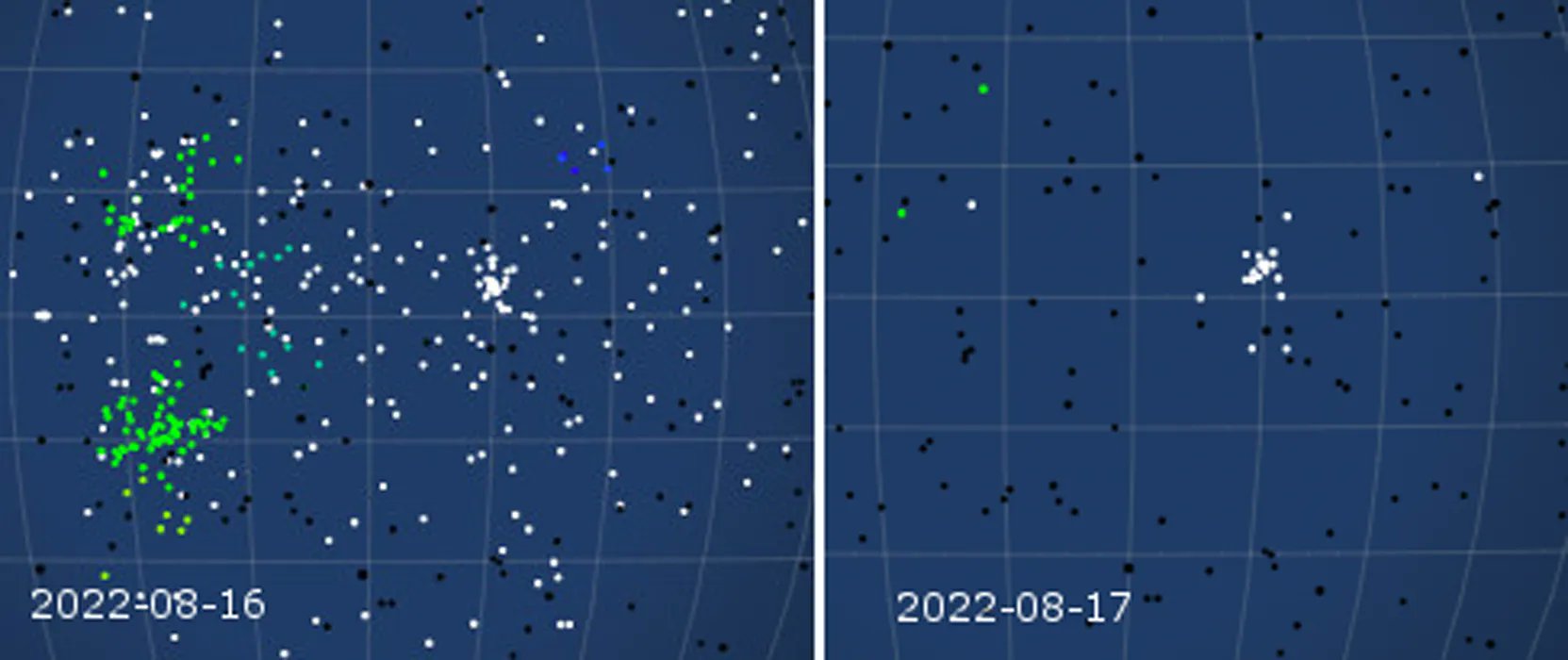 Global Meteor Network记录到新的流星雨18-Aquariids