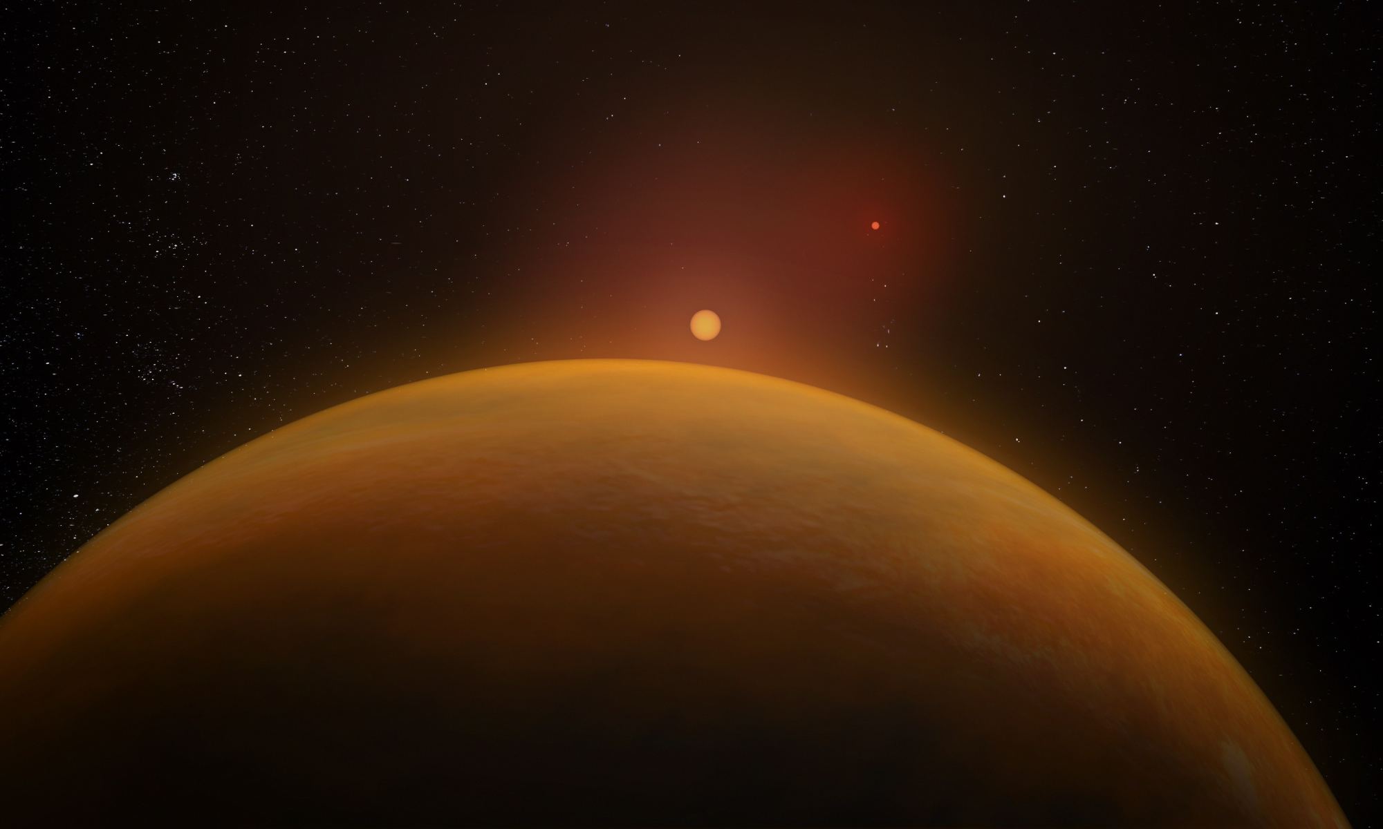 天文学家创建第一个在双星系统中运行的行星3D模型