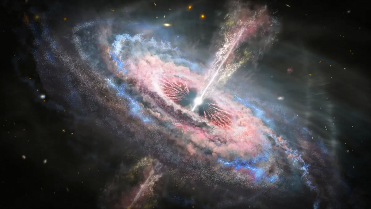 詹姆斯-韦伯太空望远镜揭示“怪物”黑洞周围的星系合并现象