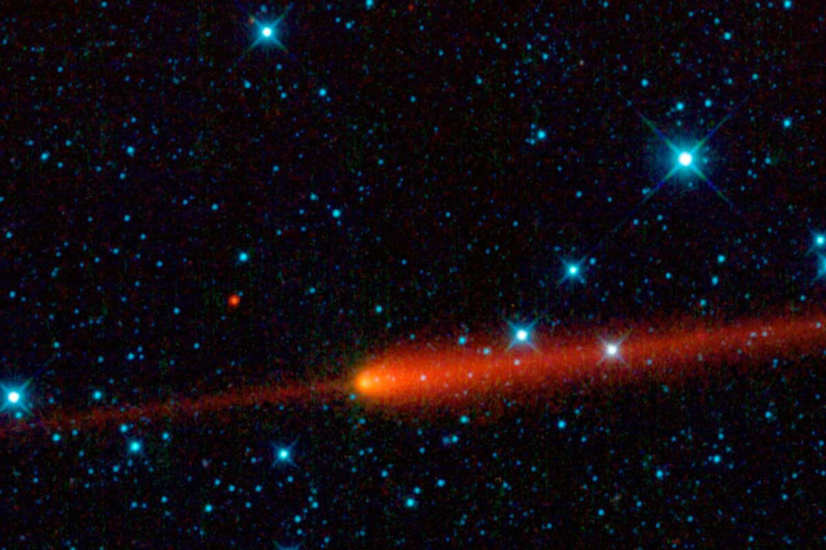 65P/Gunn彗星的图像，由NASA的广域红外线巡天探测卫星Wide-field Infrared Survey Explorer（WISE）拍摄。图片来源：