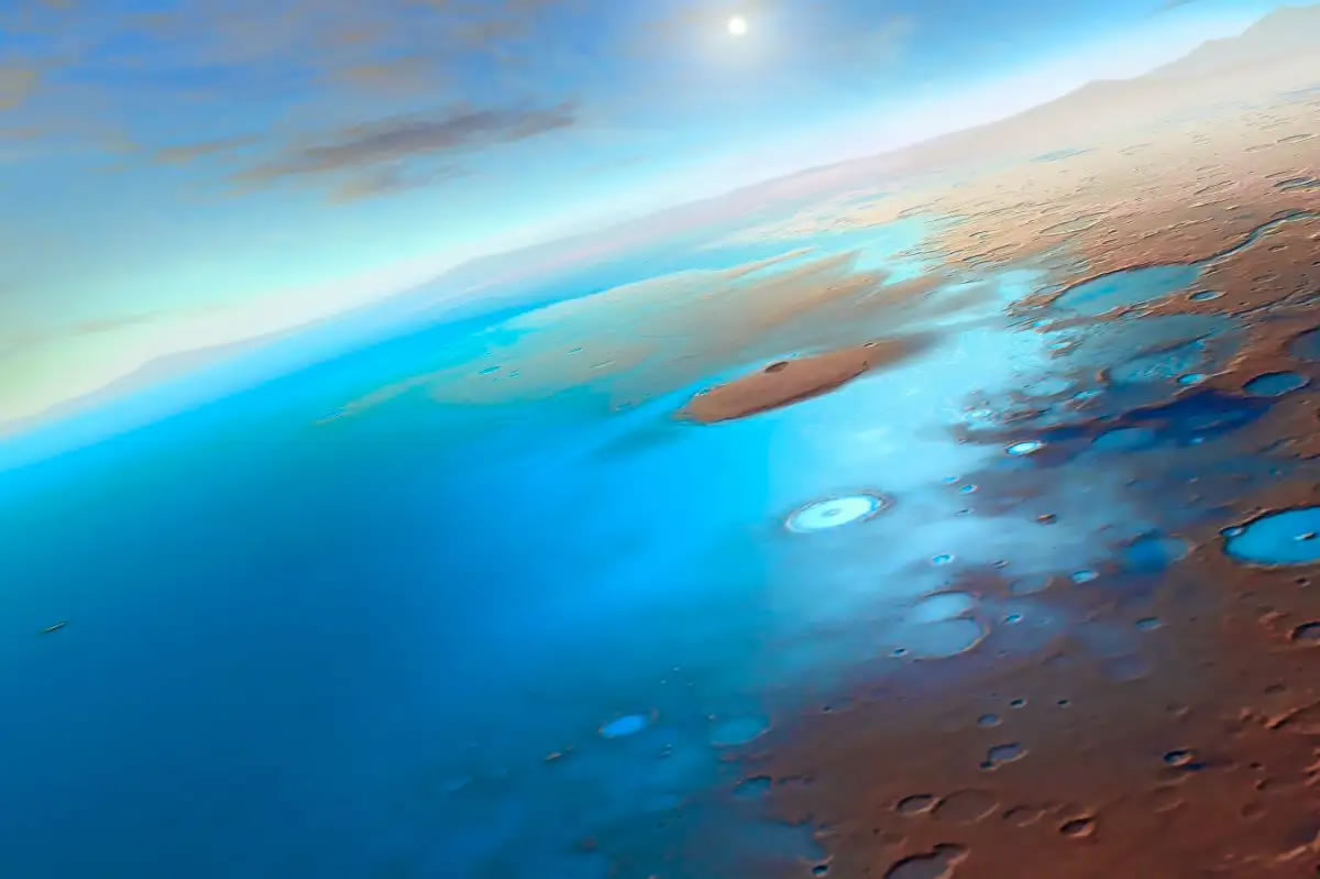 45亿年前火星上有300米深的海洋
