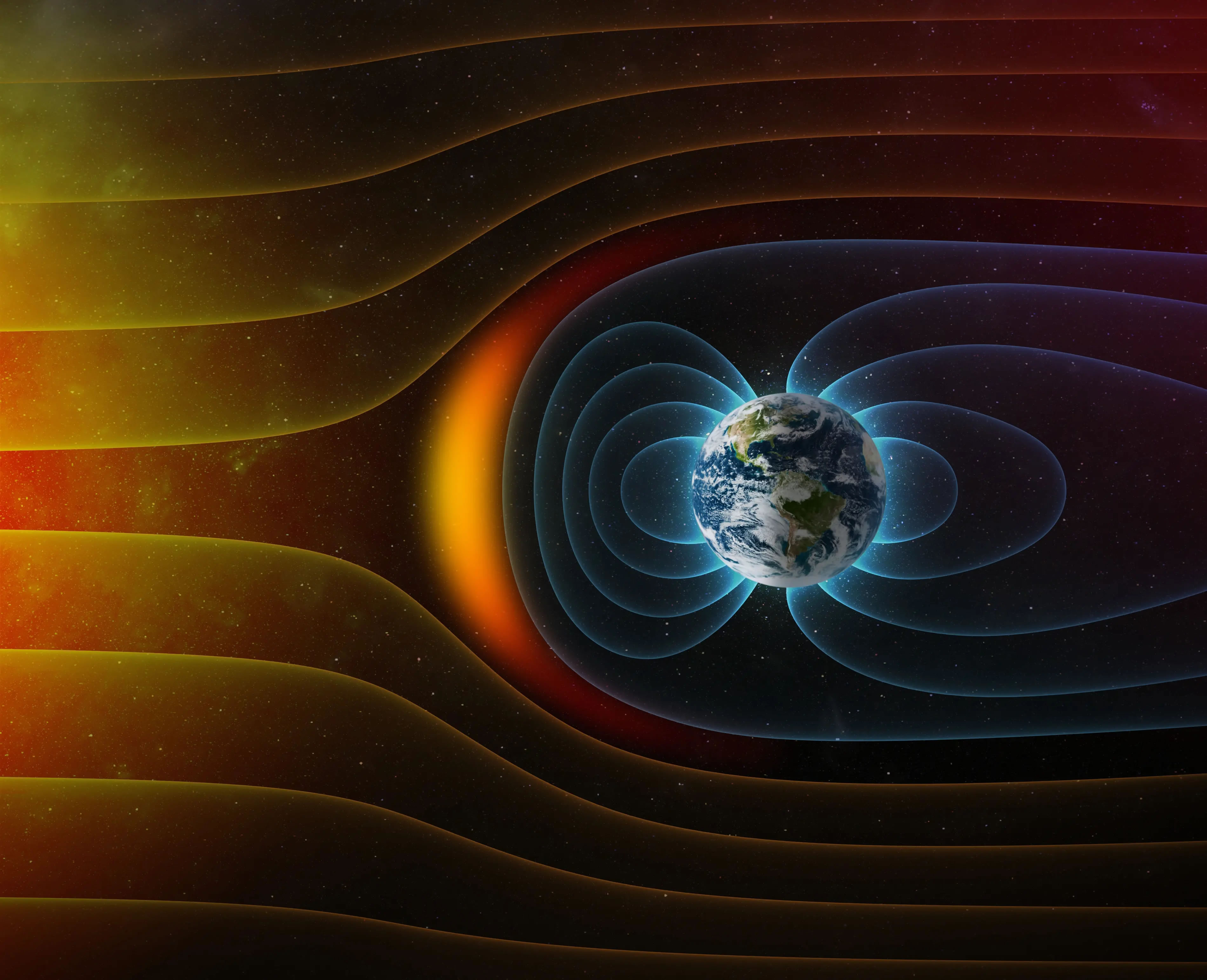太阳黑子AR3165释放出一阵巨大的太阳风在地球磁场中撕开一个口子
