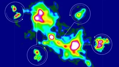 新的图像证实，巨大的恒星以双胞胎、三胞胎和更多的形式诞生