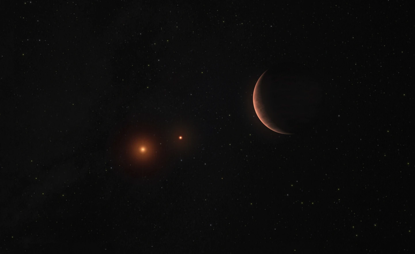 罕见的系外行星在“星球大战”般的扭曲中围绕双星运行