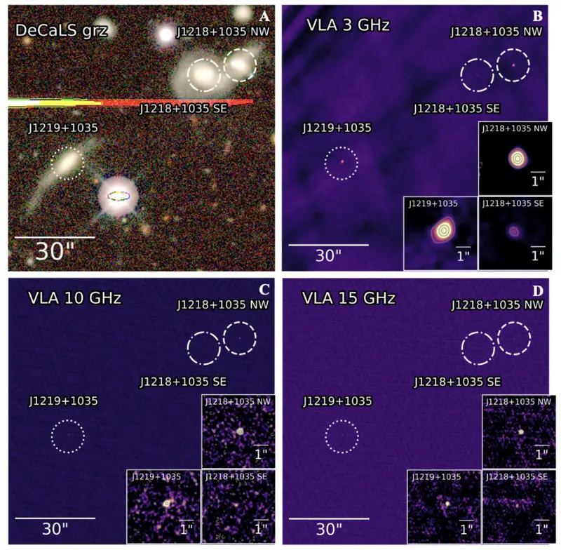 天文学家发现三个饥饿的黑洞在一个宇宙系统中碰撞