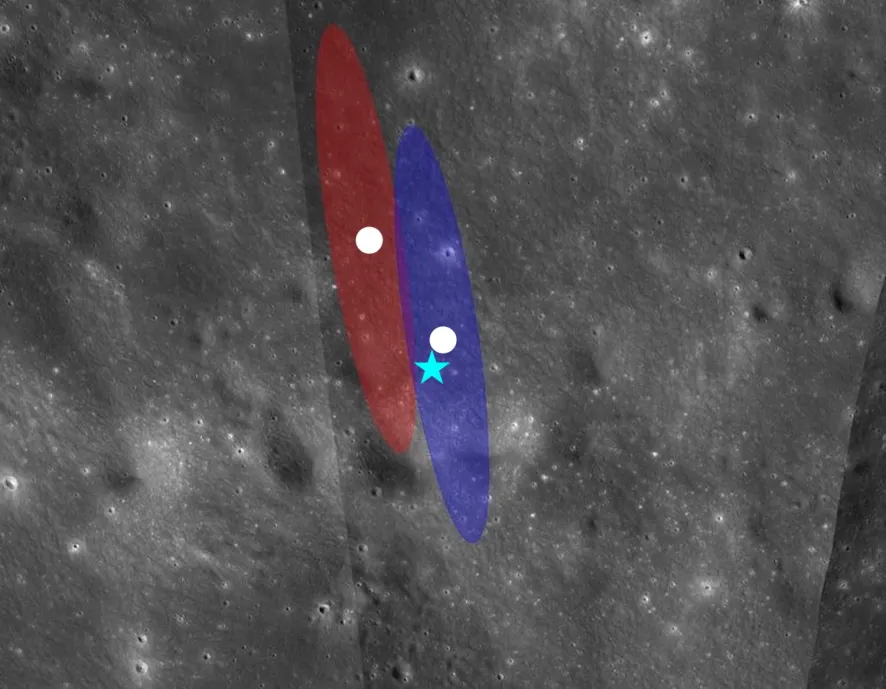 美国国家航空航天局分享了SpaceX猎鹰9号火箭残骸月球坠毁地点的首批照片