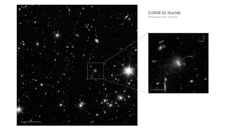 欧几里得太空望远镜意外发现新彗星