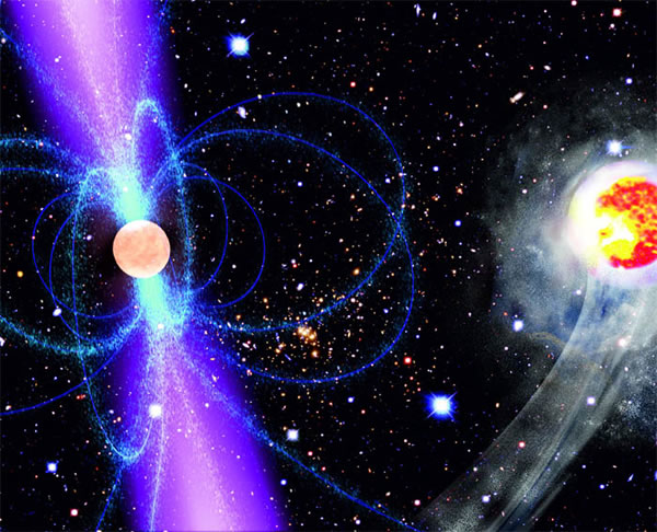 天文学家在人马座中发现一个运行速度奇快的毫秒脉冲星