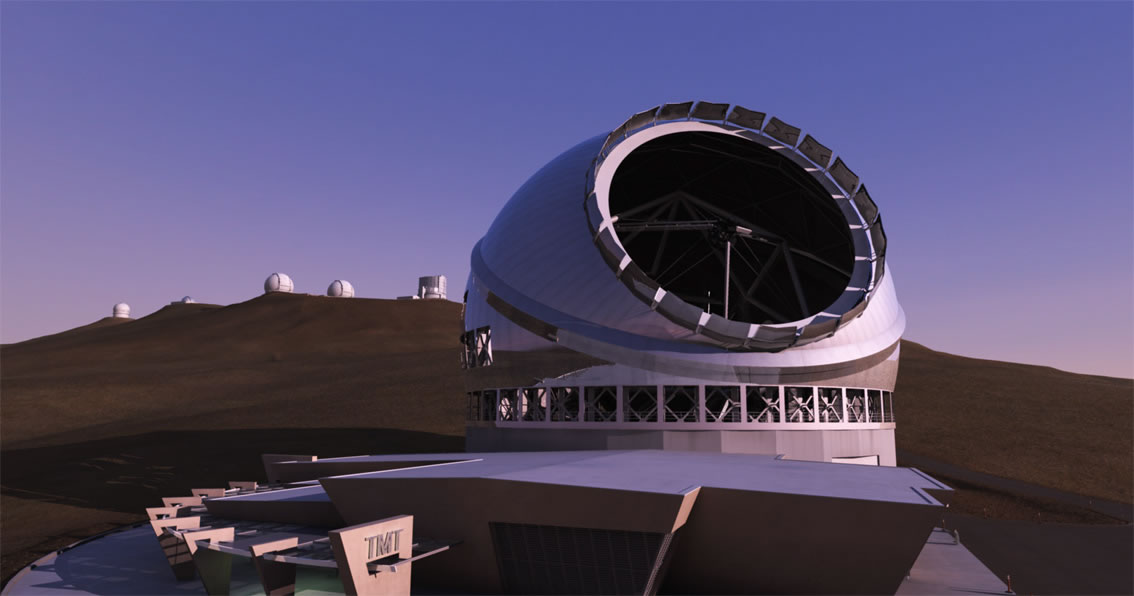 世界最大光学望远镜在夏威夷群岛莫纳克亚山休眠火山之巅开工