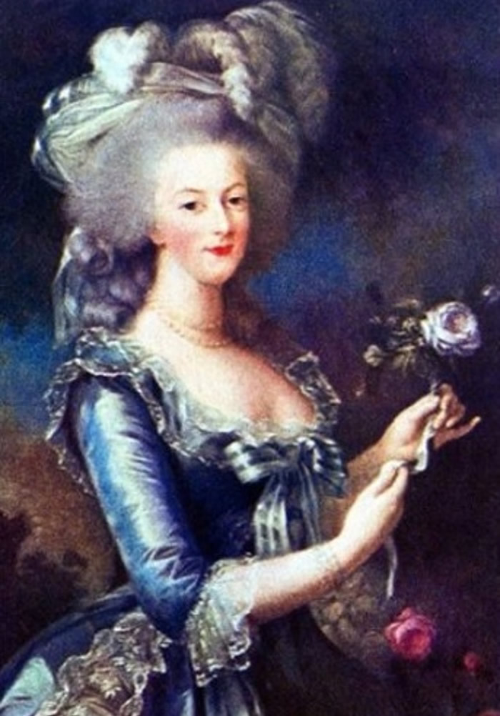 玛丽王后在法国大革命遭送上断头台.